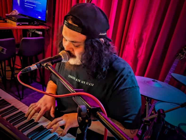 Bryan at the keyboard